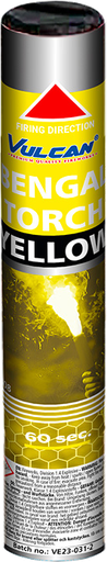 [VE2008P] FLAMME DE BENGALE 1mn Jaune (pièce)