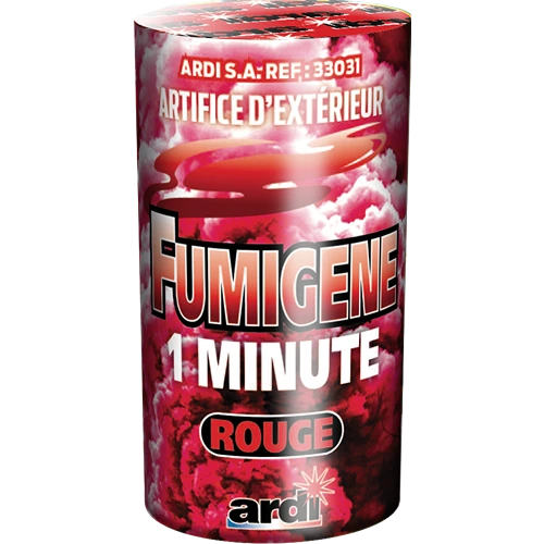 [SC33031] POT FUMIGÈNE 1 MN ROUGE (pièce)