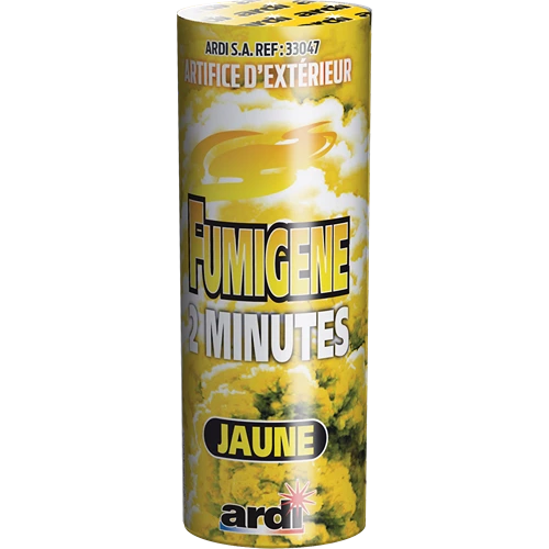 [SC33047] POT FUMIGÈNE 2 MN JAUNE (pièce)