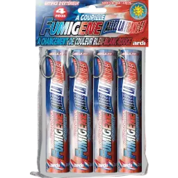 FUMIGÈNES À GOUPILLE À CHANGEMENT DE COULEUR BLEU-BLANC-ROUGE