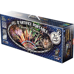 [22358LPF] FEU D'ARTIFICE PORTABLE® CHAMPS-ÉLYSÉES® 100% ÉVENTAILLÉ 1MN