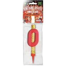 12 FONTAINES ANNIVERSAIRE 120mm ''0'' EN SACHET