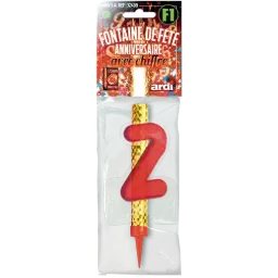 12 FONTAINE ANNIVERSAIRE 120mm ''2'' EN SACHET