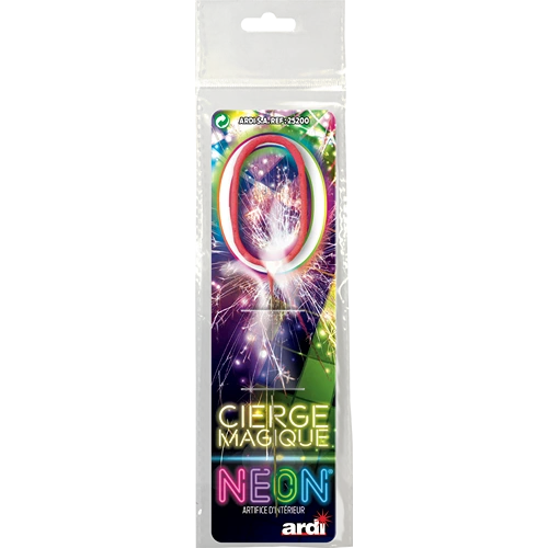 [SC25200] CIERGE MAGIQUE NÉON ASSORTI 0