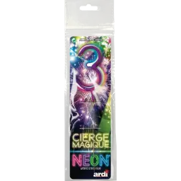 CIERGE MAGIQUE NÉON ASSORTI 3