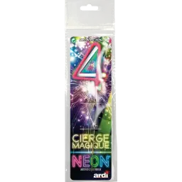 CIERGE MAGIQUE NÉON ASSORTI 4