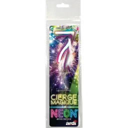 CIERGE MAGIQUE NÉON ASSORTI 7
