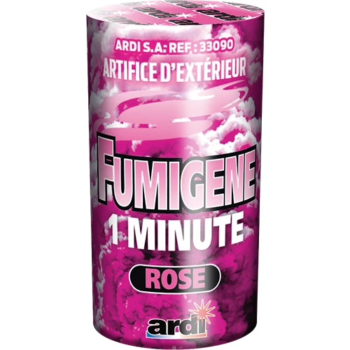 [33090] POT FUMIGÈNE 1 MN ROSE