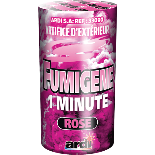 [33090] POT FUMIGÈNE 1 MN ROSE