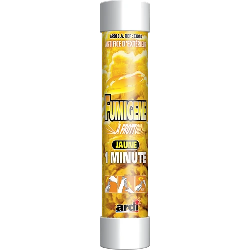 [33040] TUBE FUMIGÈNE À FROTTOIR 1MN JAUNE