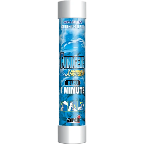 [33041] TUBE FUMIGÈNE À FROTTOIR 1MN BLEU