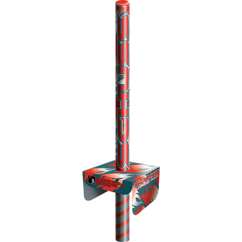 TORCHE À MAIN SCHUSS® ROUGE 6MN AVEC FROTTOIR