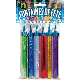 [32103] FONTAINES DE FÊTE 95MM DE COULEURS ASSORTIES