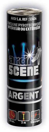 [32404P] ARDI SCENE - Fontaine Int et Ext Argent - 3m / 30s (pièce)